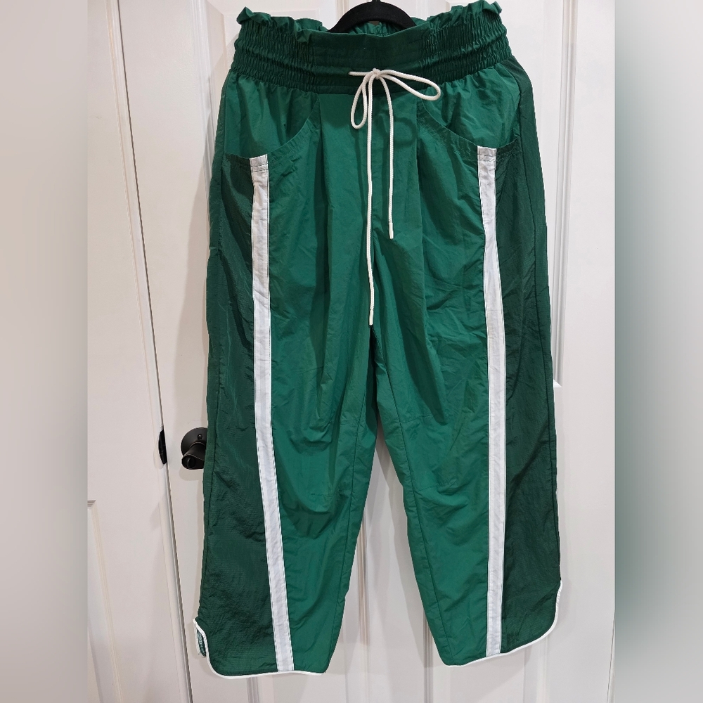 FP Movement by Free People Green Track Pants with White Stripe - Picture 4 of 7